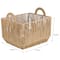 Simplify Large Vertical Weave Storage Basket with Round Handles